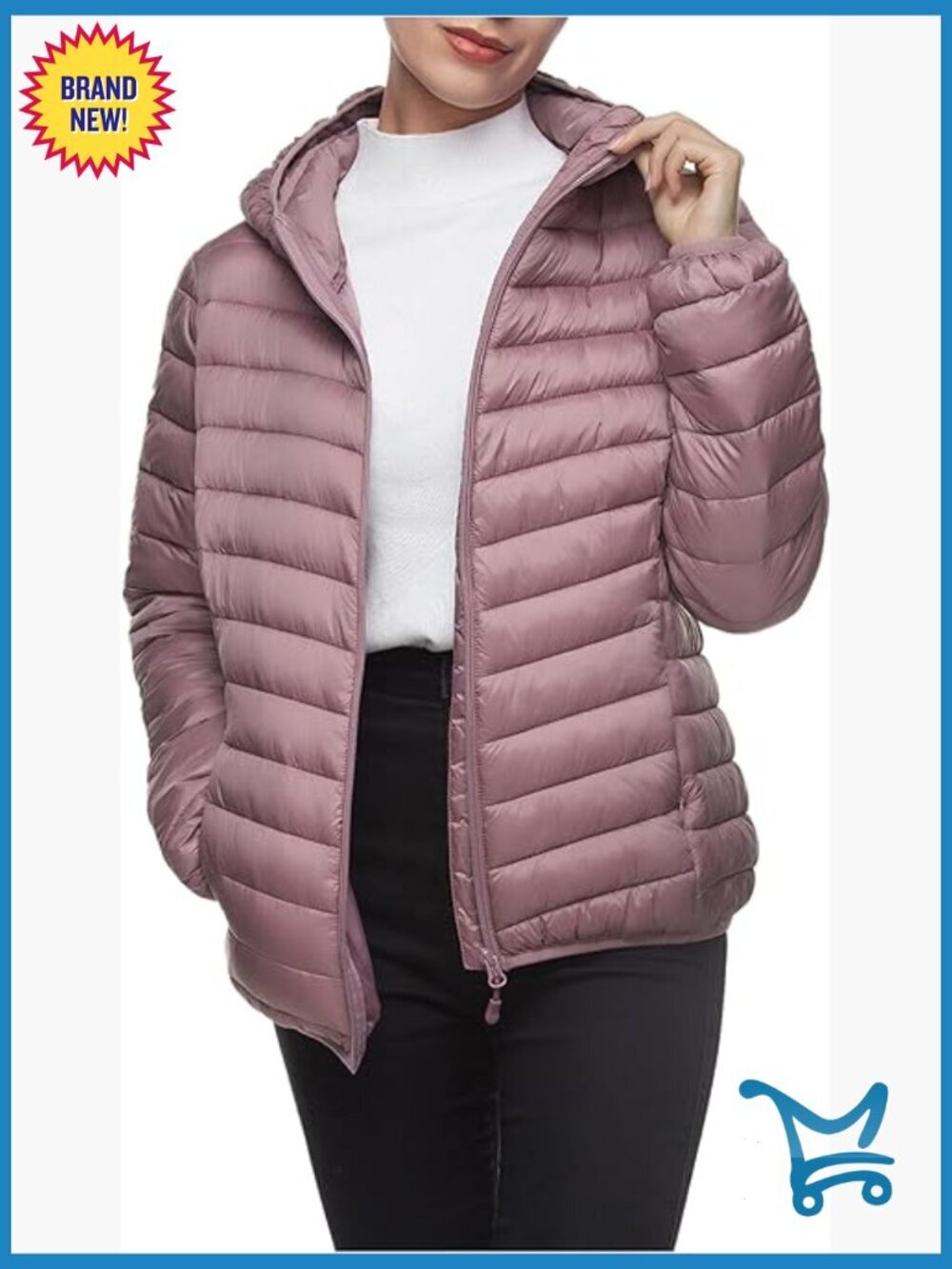 Lightweight Packable Puffer Jacket Winter Coat Insulated Water Resistant